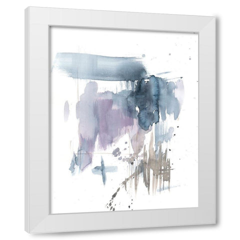 Violet and Paynes Splash I White Modern Wood Framed Art Print by Goldberger, Jennifer