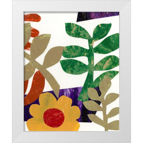 Fiesta Floral II White Modern Wood Framed Art Print by Moore, Regina