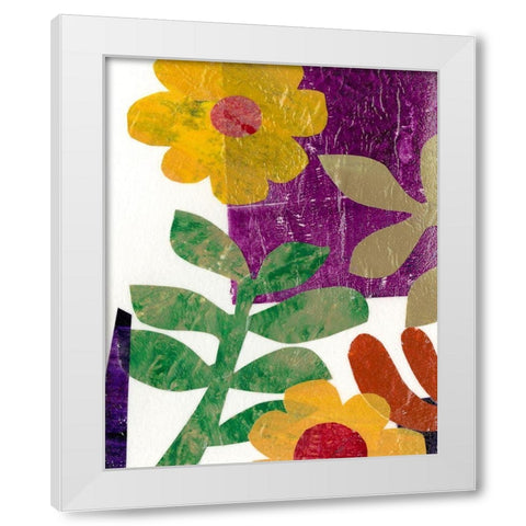 Fiesta Floral III White Modern Wood Framed Art Print by Moore, Regina