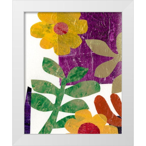 Fiesta Floral III White Modern Wood Framed Art Print by Moore, Regina