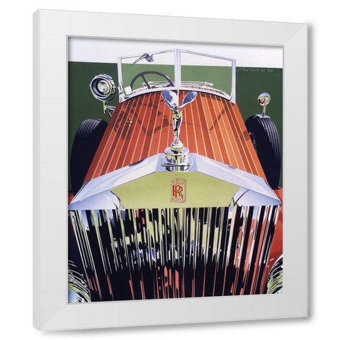 Grill White Modern Wood Framed Art Print by Mukai, Dennis