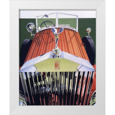 Grill White Modern Wood Framed Art Print by Mukai, Dennis