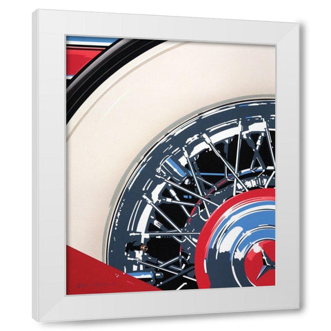 Rims White Modern Wood Framed Art Print by Mukai, Dennis
