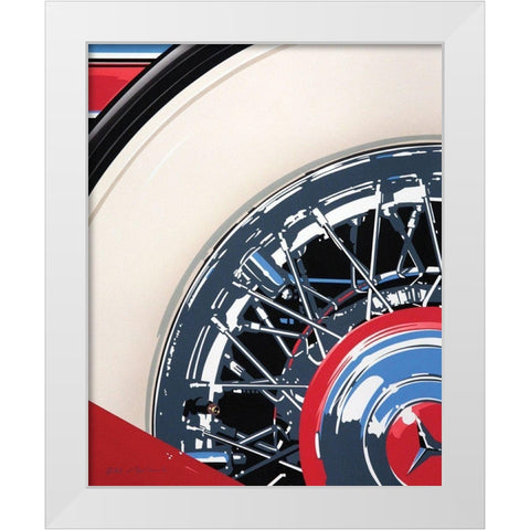 Rims White Modern Wood Framed Art Print by Mukai, Dennis