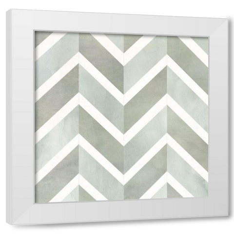 Seaglass Tiles IV White Modern Wood Framed Art Print by Borges, Victoria