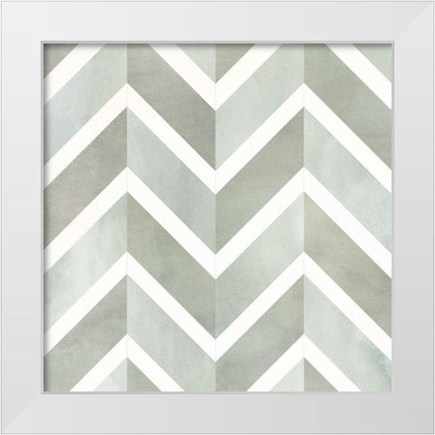 Seaglass Tiles IV White Modern Wood Framed Art Print by Borges, Victoria