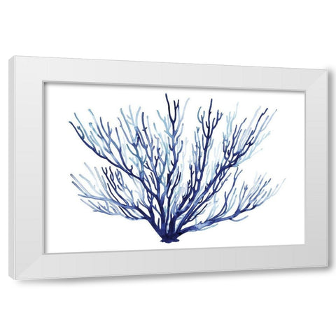 Azure Fan II White Modern Wood Framed Art Print by Popp, Grace