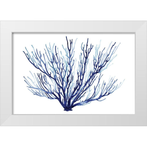 Azure Fan II White Modern Wood Framed Art Print by Popp, Grace