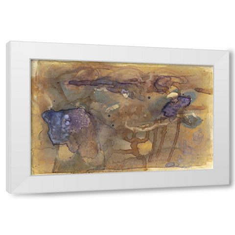 Violet Inclusion I White Modern Wood Framed Art Print by Stramel, Renee W.