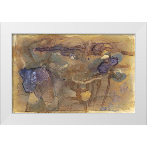 Violet Inclusion I White Modern Wood Framed Art Print by Stramel, Renee W.