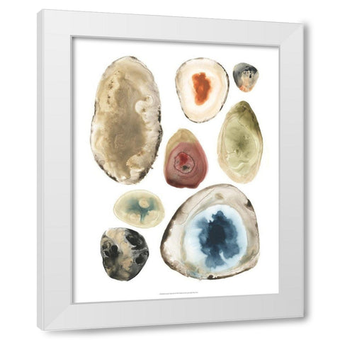 Geode Collection I White Modern Wood Framed Art Print by Vess, June Erica