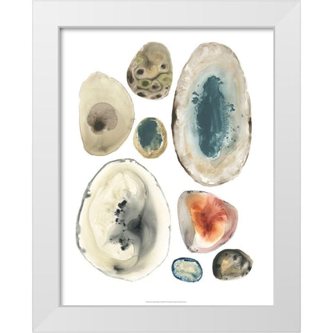 Geode Collection II White Modern Wood Framed Art Print by Vess, June Erica