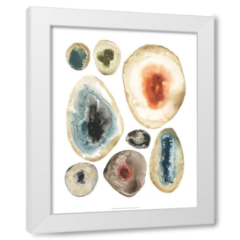 Geode Collection IV White Modern Wood Framed Art Print by Vess, June Erica
