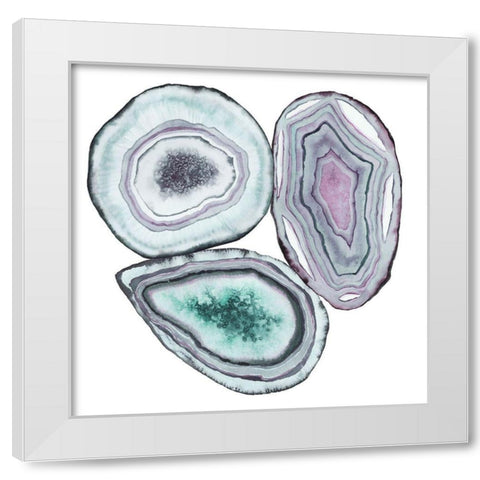 Geode Gems I White Modern Wood Framed Art Print by Popp, Grace