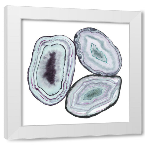 Geode Gems II White Modern Wood Framed Art Print by Popp, Grace