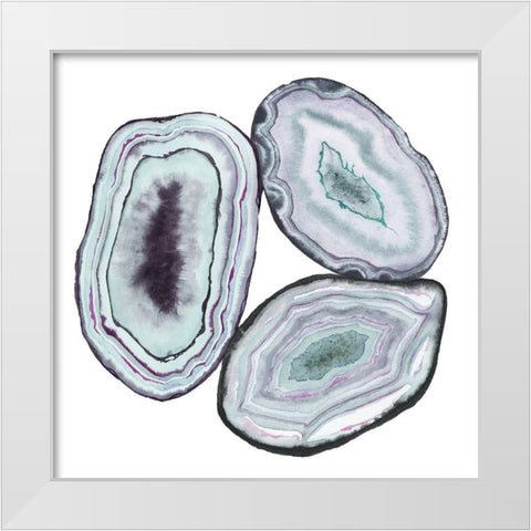 Geode Gems II White Modern Wood Framed Art Print by Popp, Grace