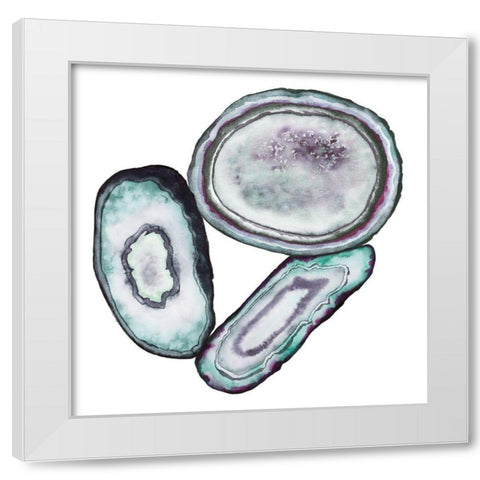 Geode Gems IV White Modern Wood Framed Art Print by Popp, Grace