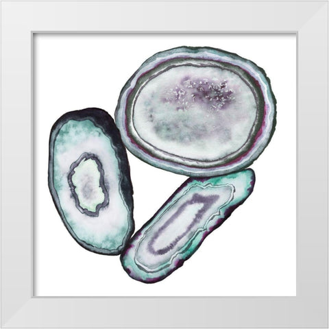 Geode Gems IV White Modern Wood Framed Art Print by Popp, Grace