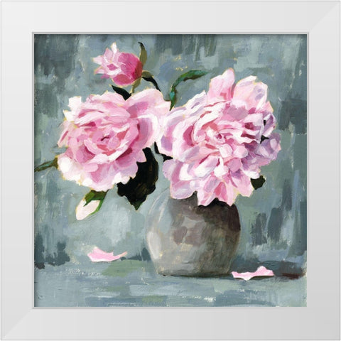 Peony Study I White Modern Wood Framed Art Print by Borges, Victoria