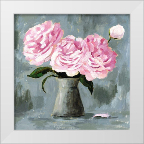 Peony Study II White Modern Wood Framed Art Print by Borges, Victoria