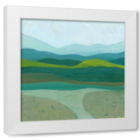 Blue Mountains I White Modern Wood Framed Art Print by Popp, Grace
