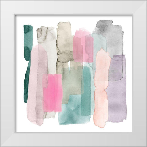 Playful Sherbert II White Modern Wood Framed Art Print by Popp, Grace