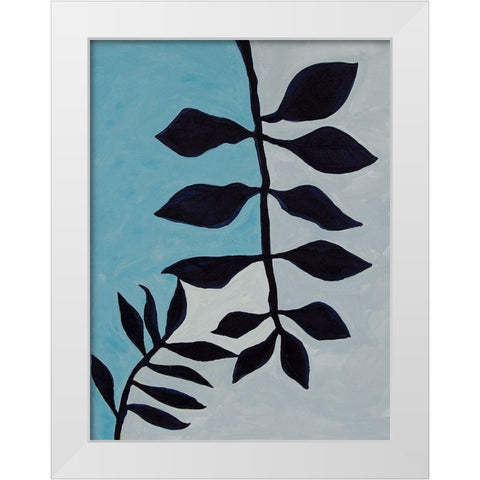 Graphic French Botanical I White Modern Wood Framed Art Print by Delamater, Rob