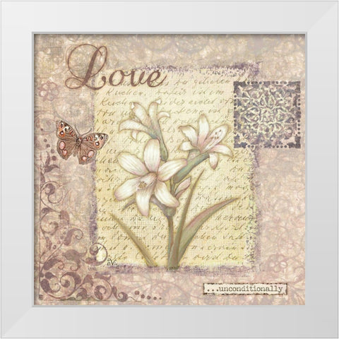 Word Inspiration I White Modern Wood Framed Art Print by Eisner, Viv