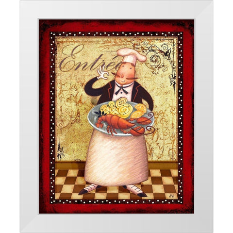 Chefs Bon Appetit III White Modern Wood Framed Art Print by Eisner, Viv