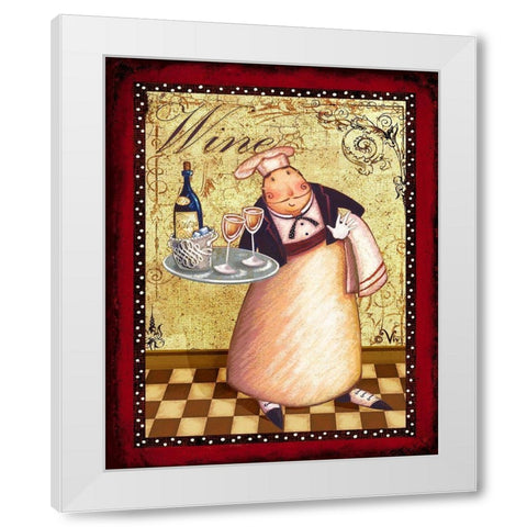 Chefs Bon Appetit IV White Modern Wood Framed Art Print by Eisner, Viv