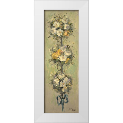 2-Up Topiary Bouquet II White Modern Wood Framed Art Print by Stevens, Allayn