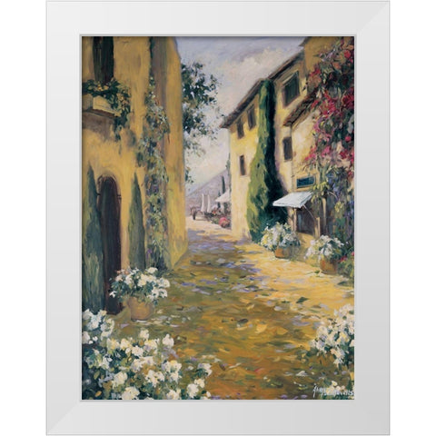 Italian Villa I White Modern Wood Framed Art Print by Stevens, Allayn