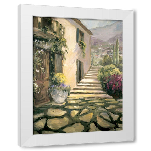 Italian Villa II White Modern Wood Framed Art Print by Stevens, Allayn