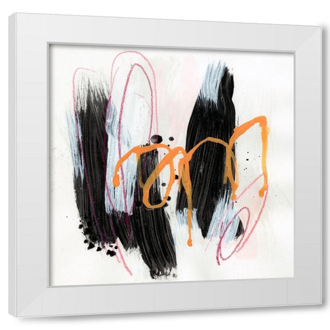 Infinity Signal I White Modern Wood Framed Art Print by Vess, June Erica