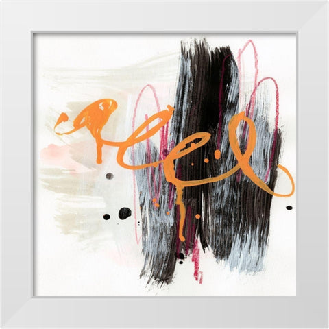 Infinity Signal II White Modern Wood Framed Art Print by Vess, June Erica