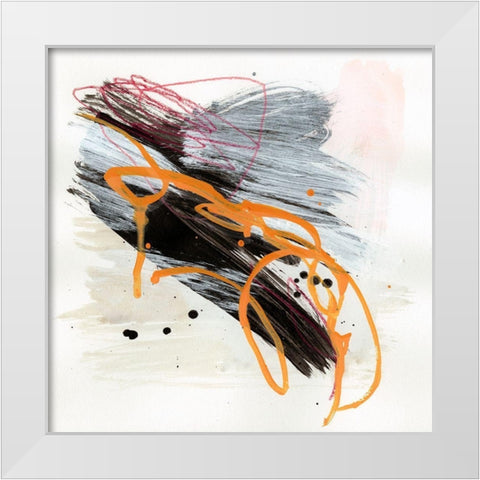 Infinity Signal III White Modern Wood Framed Art Print by Vess, June Erica