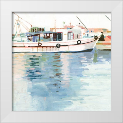 Harbor Impression I White Modern Wood Framed Art Print by Borges, Victoria