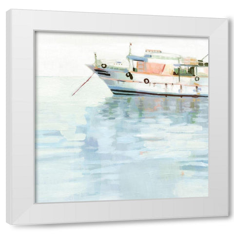 Harbor Impression II White Modern Wood Framed Art Print by Borges, Victoria