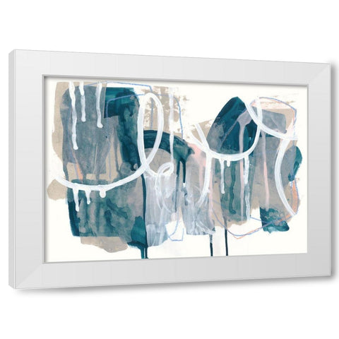 Running Commentary I White Modern Wood Framed Art Print by Vess, June Erica