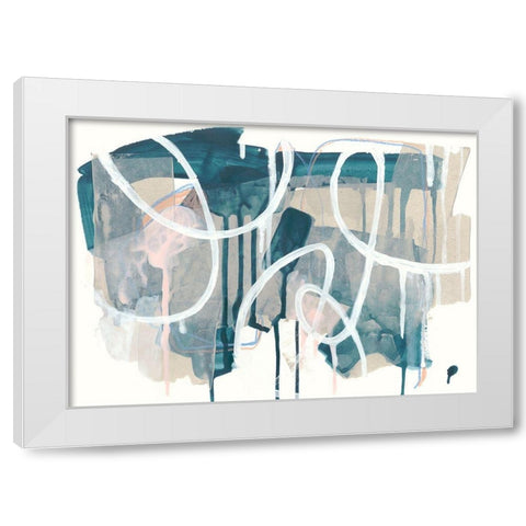 Running Commentary II White Modern Wood Framed Art Print by Vess, June Erica