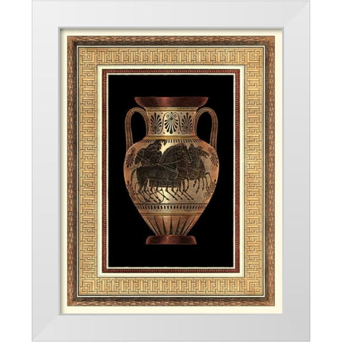 Etruscan Earthenware II White Modern Wood Framed Art Print by Moses, Henry