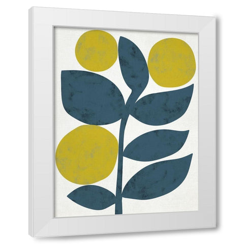 Branch I White Modern Wood Framed Art Print by Zarris, Chariklia