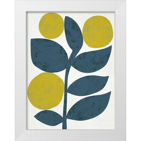 Branch I White Modern Wood Framed Art Print by Zarris, Chariklia