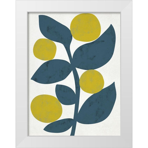 Branch II White Modern Wood Framed Art Print by Zarris, Chariklia