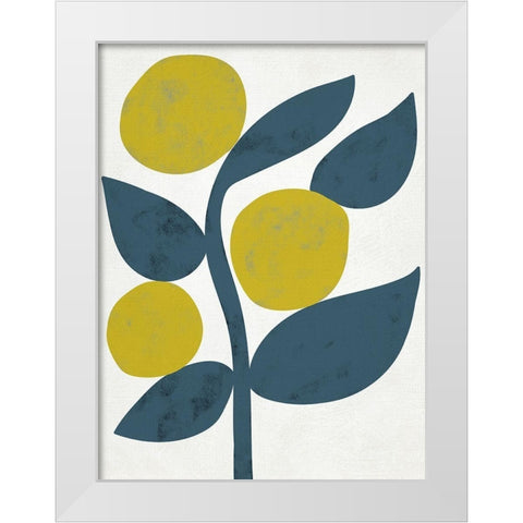 Branch III White Modern Wood Framed Art Print by Zarris, Chariklia