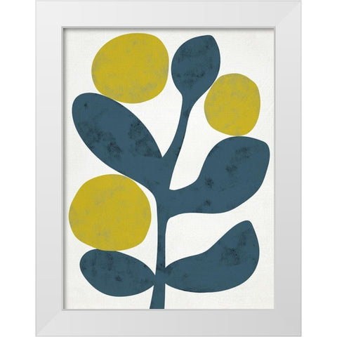 Branch IV White Modern Wood Framed Art Print by Zarris, Chariklia