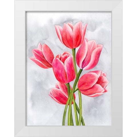 Tulip Tangle I White Modern Wood Framed Art Print by Popp, Grace