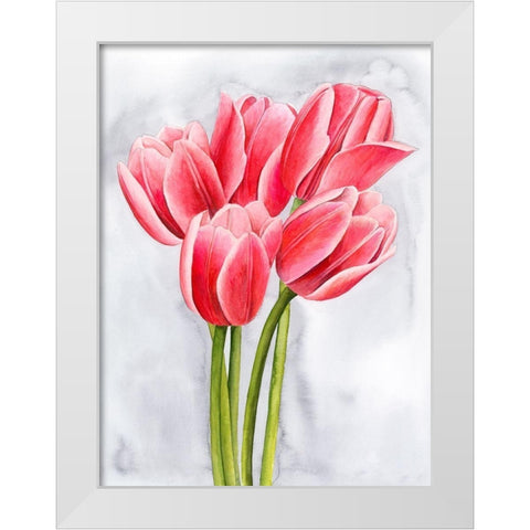 Tulip Tangle II White Modern Wood Framed Art Print by Popp, Grace