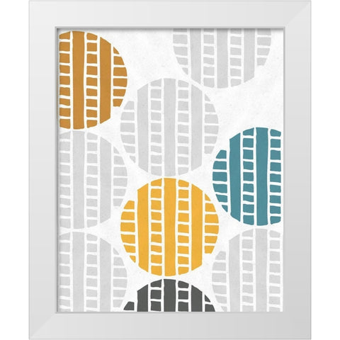 Traffic Jam I White Modern Wood Framed Art Print by Vess, June Erica