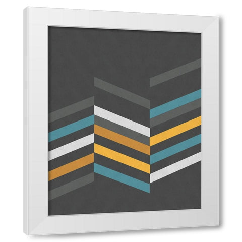 Traffic Jam II White Modern Wood Framed Art Print by Vess, June Erica